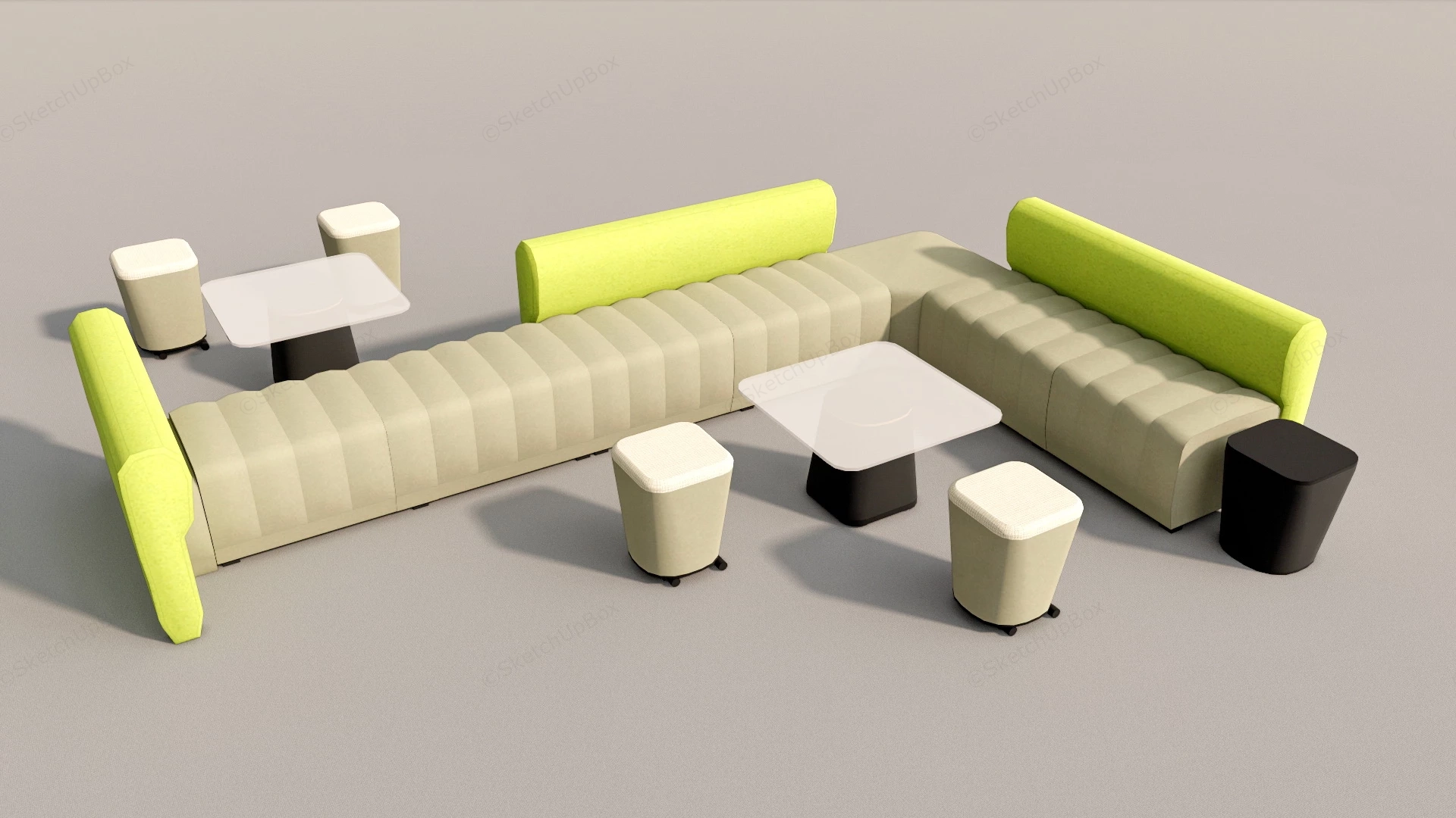 Office Reception Sofas sketchup model preview - SketchupBox
