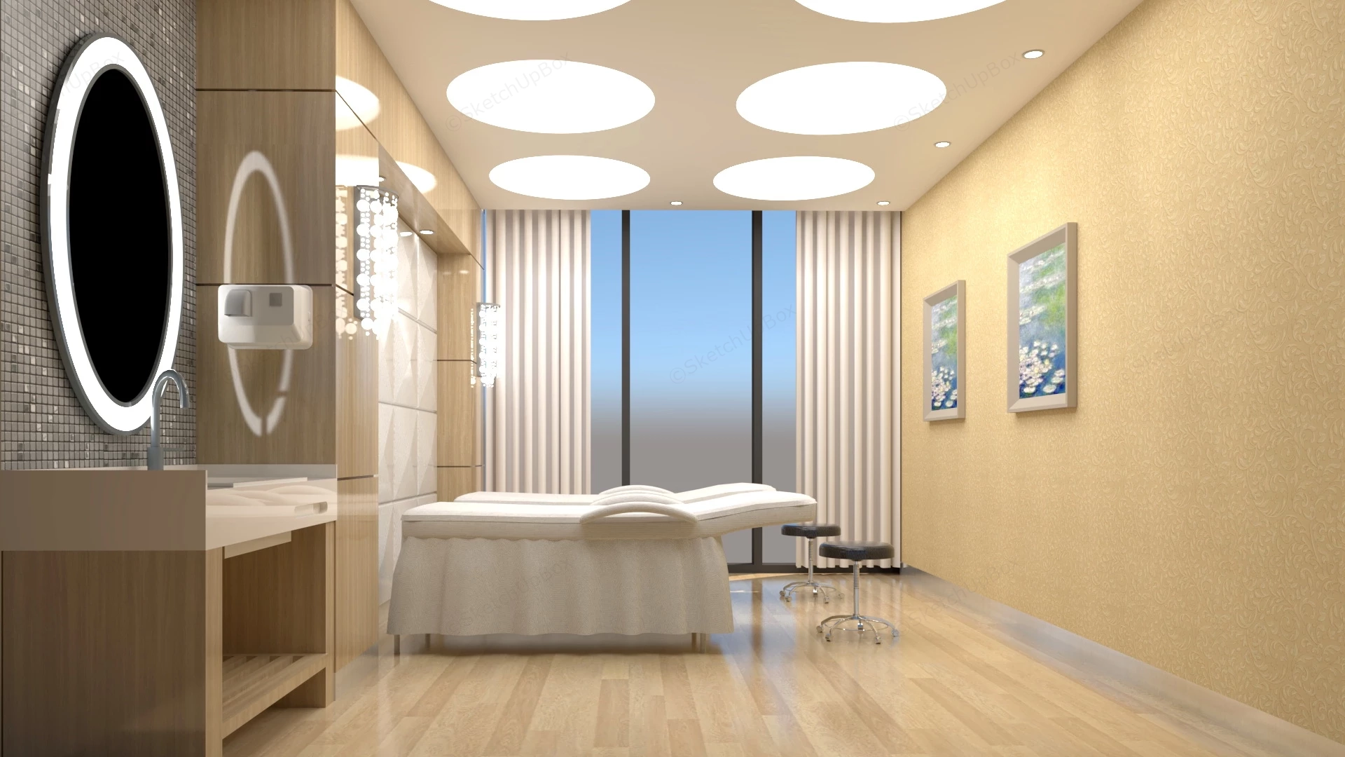 Spa Treatment Room sketchup model preview - SketchupBox