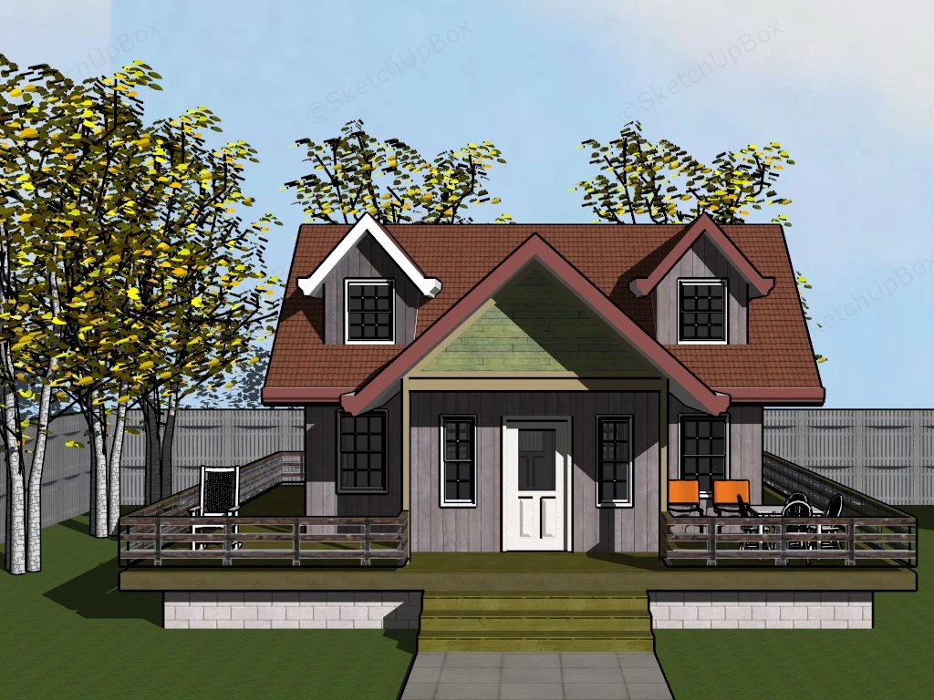 Rustic Farmhouse sketchup model preview - SketchupBox