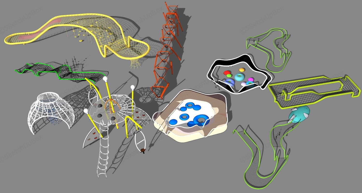 Playground Climbing Equipment sketchup model preview - SketchupBox