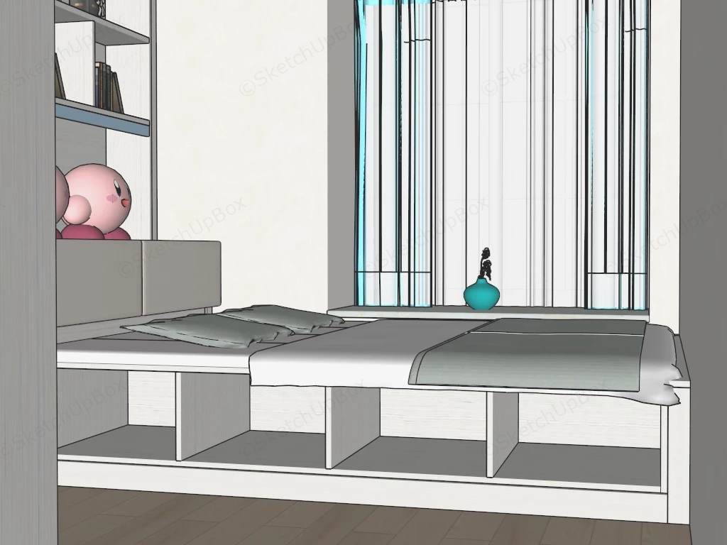 Small Teen Bedroom Idea sketchup model preview - SketchupBox