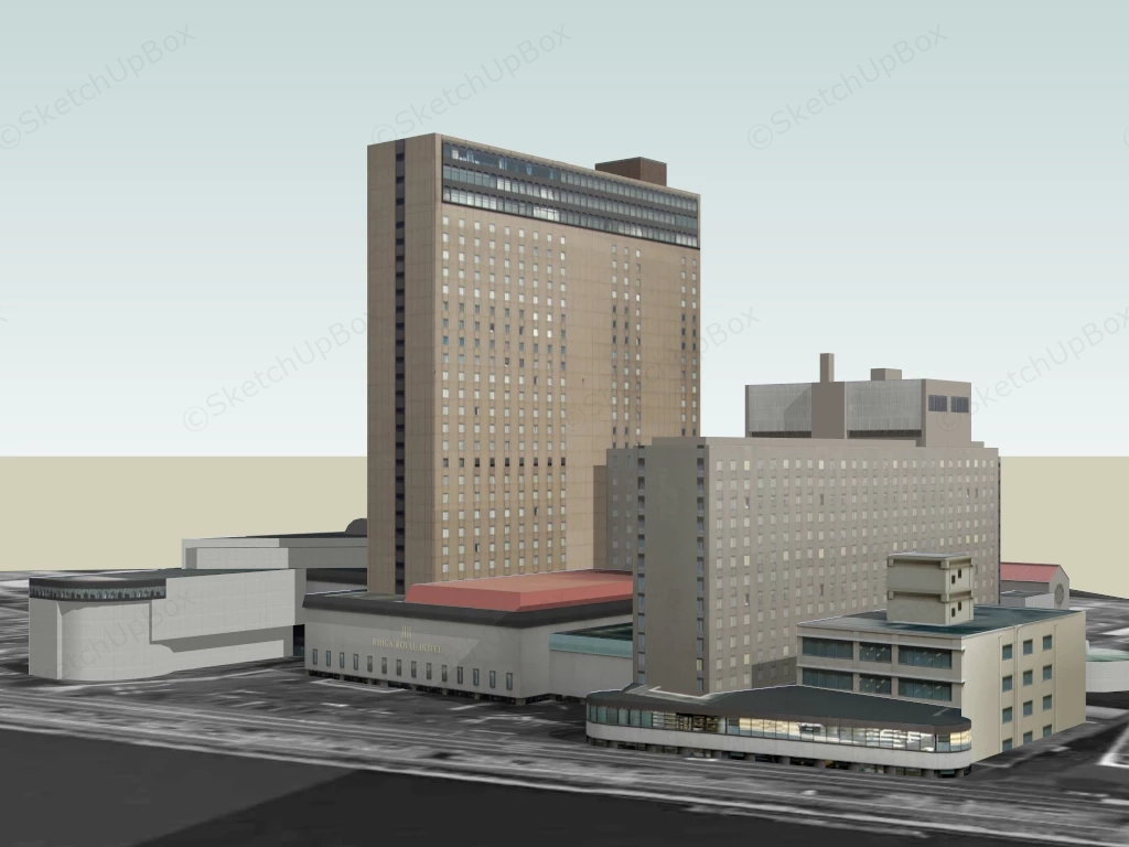 Rihga Royal Hotel sketchup model preview - SketchupBox