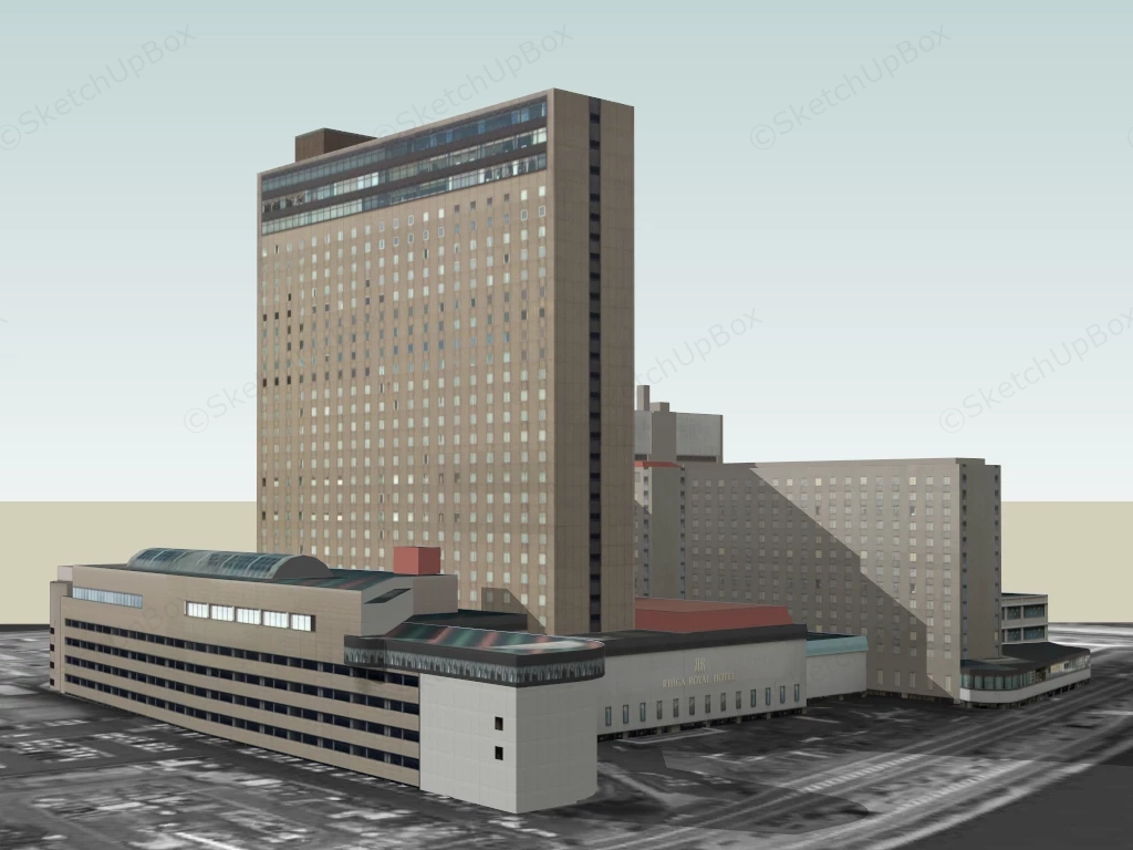 Rihga Royal Hotel sketchup model preview - SketchupBox