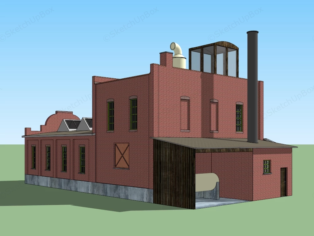 Small Brick Factory sketchup model preview - SketchupBox