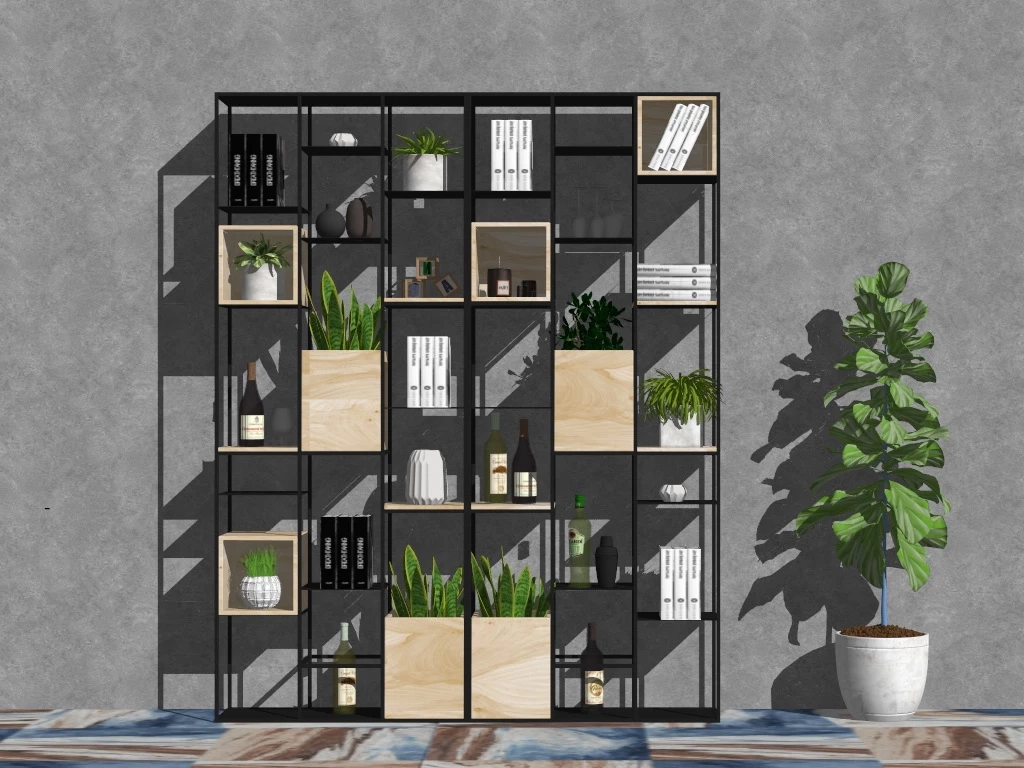 Industrial Design Bookshelf sketchup model preview - SketchupBox