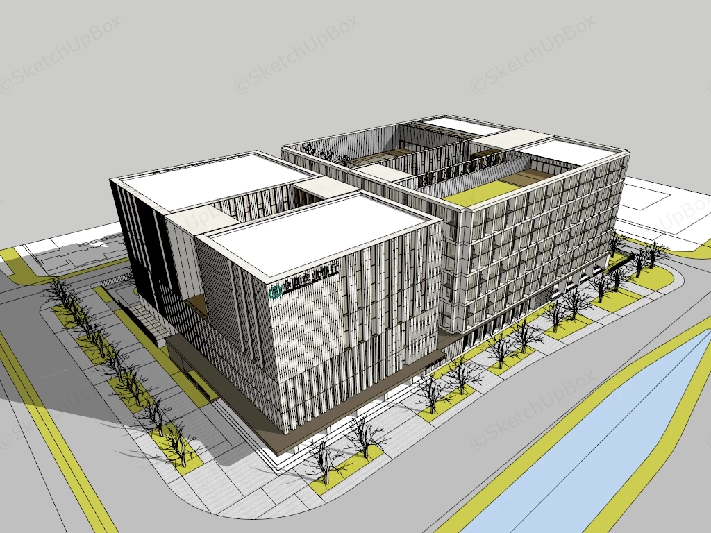 Agricultural Bank Of China sketchup model preview - SketchupBox
