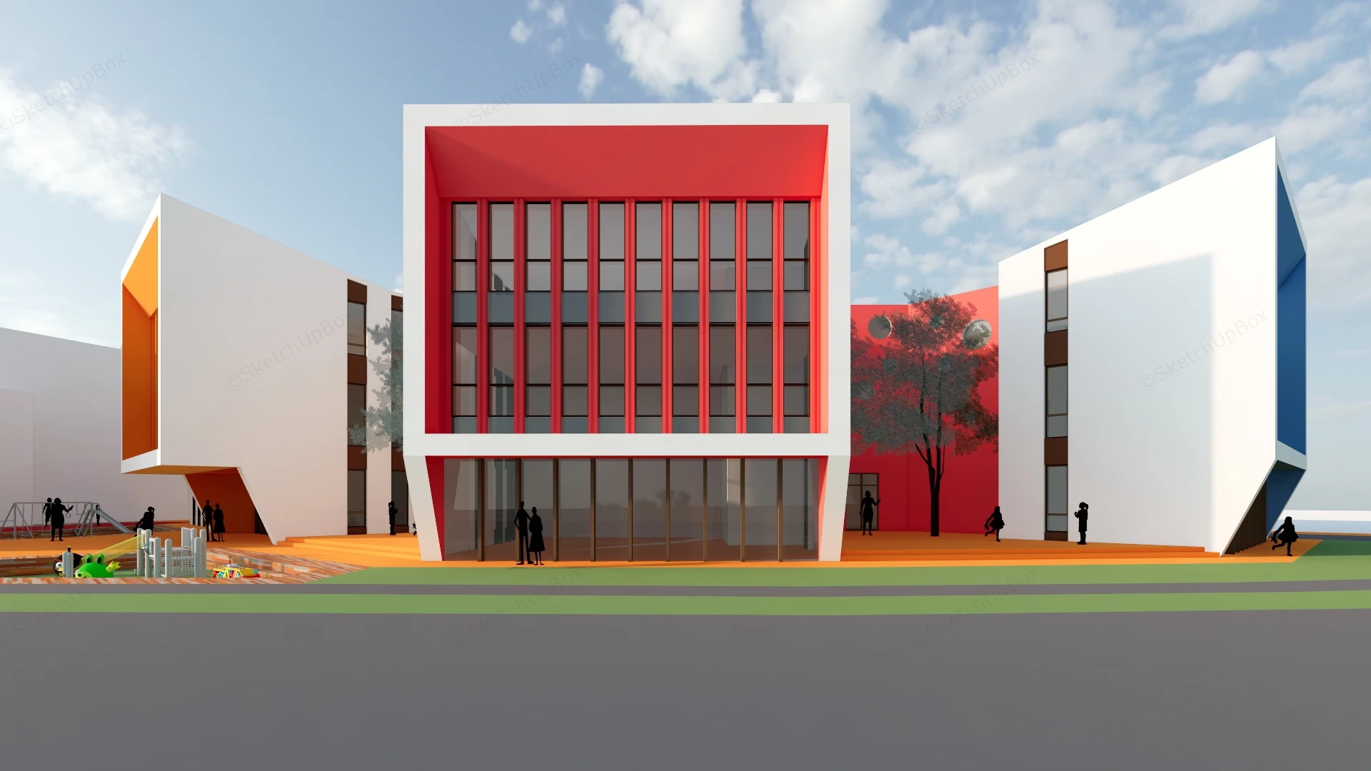 Greenland Kindergarten Buildings sketchup model preview - SketchupBox