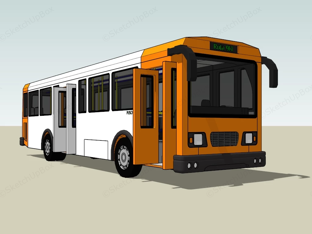 Transport Bus sketchup model preview - SketchupBox