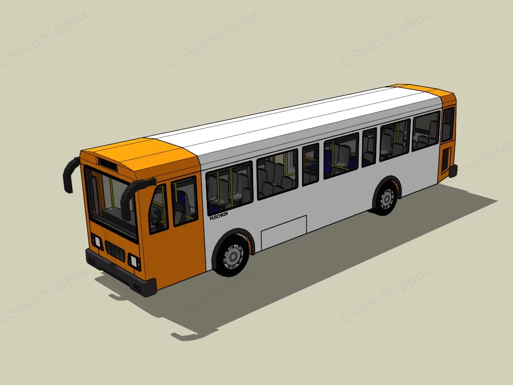 Transport Bus sketchup model preview - SketchupBox