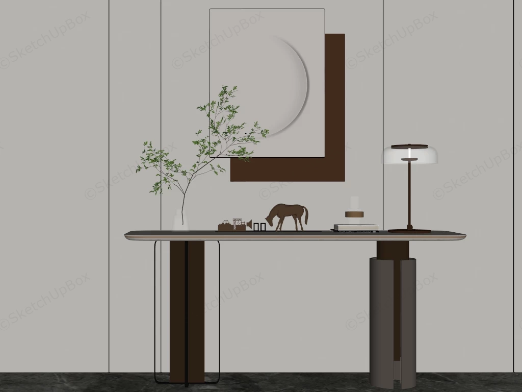 Modern Foyer Console Idea sketchup model preview - SketchupBox