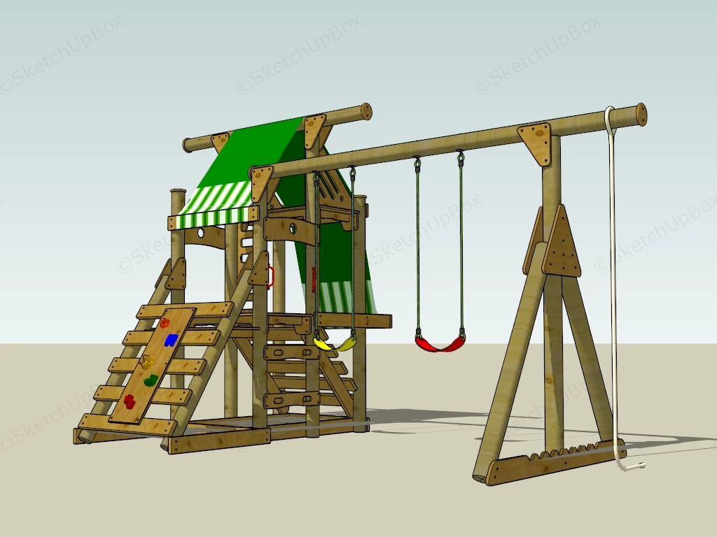 Small Outdoor Playset sketchup model preview - SketchupBox