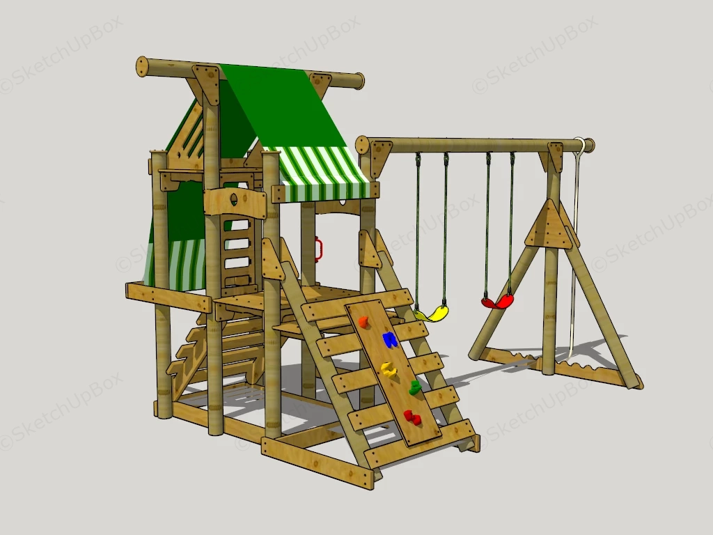 Small Outdoor Playset sketchup model preview - SketchupBox