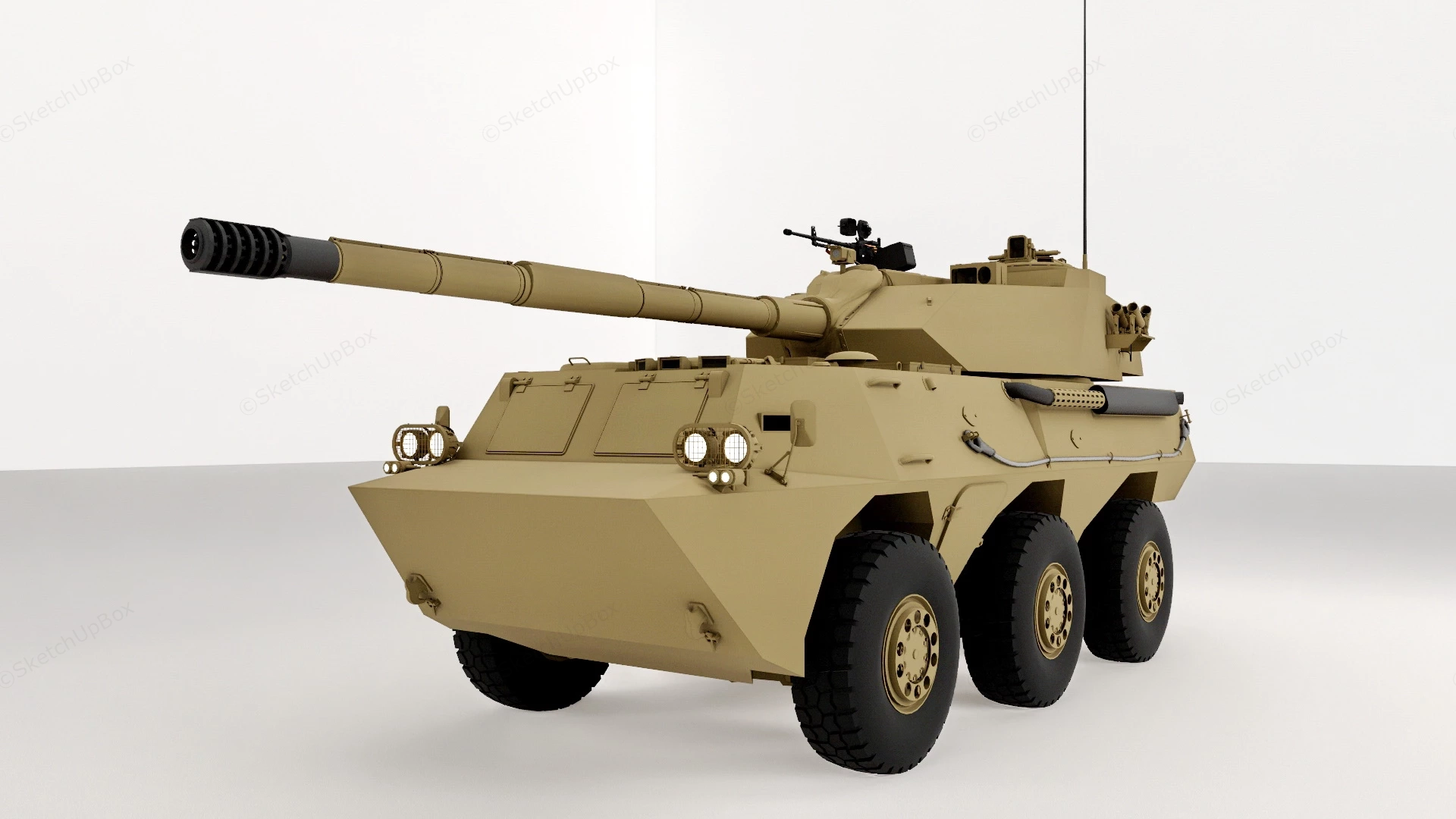 Self Propelled Artillery sketchup model preview - SketchupBox