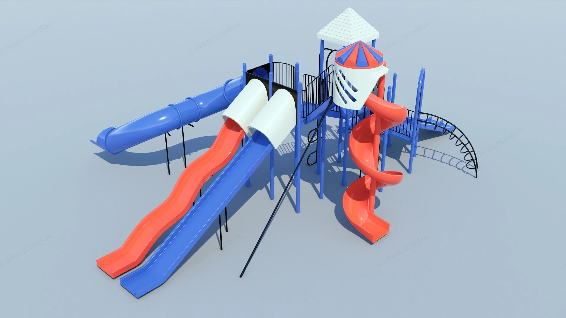 Tall Playground Slide sketchup model preview - SketchupBox