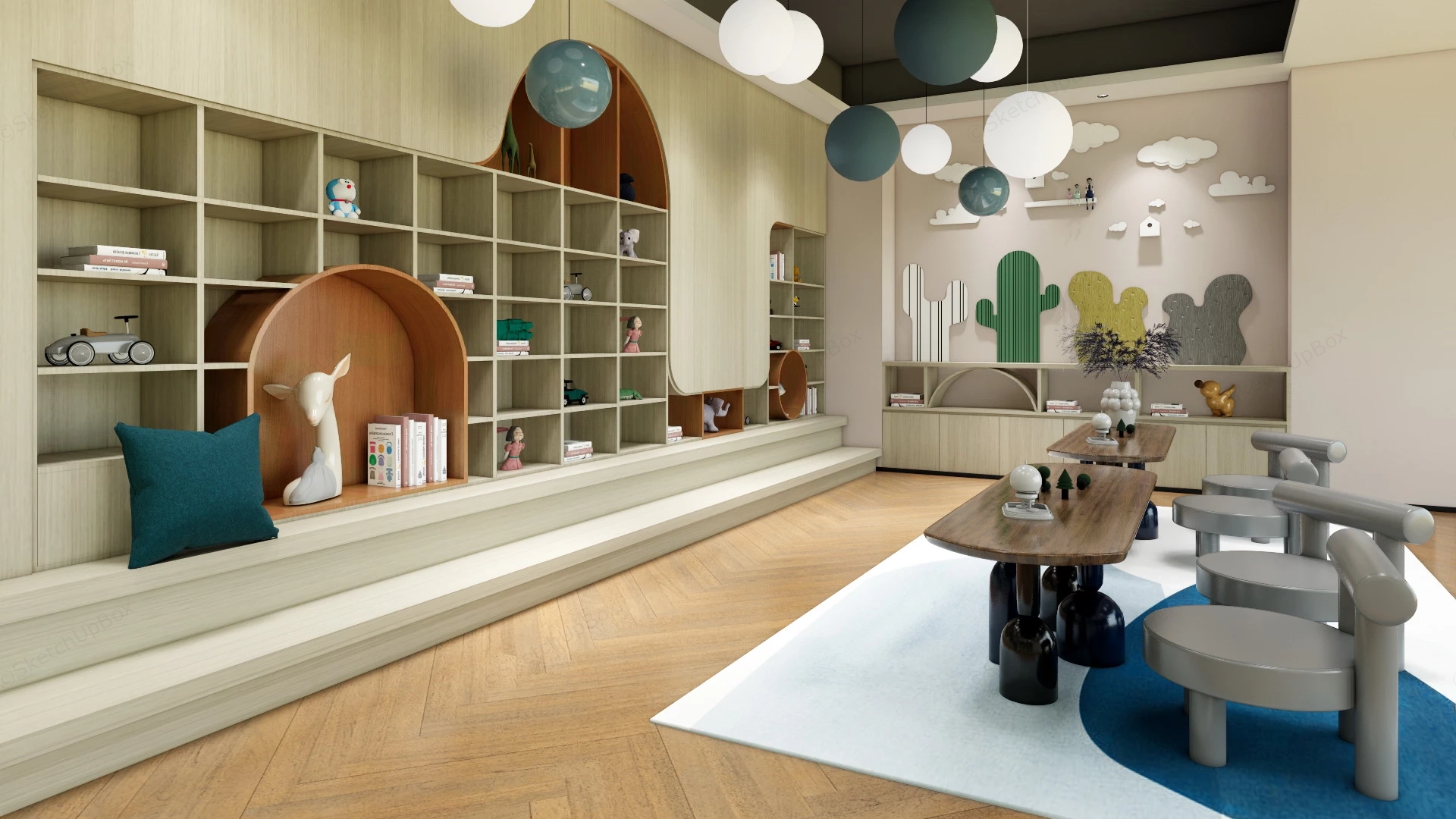 Preschool Activity Room sketchup model preview - SketchupBox