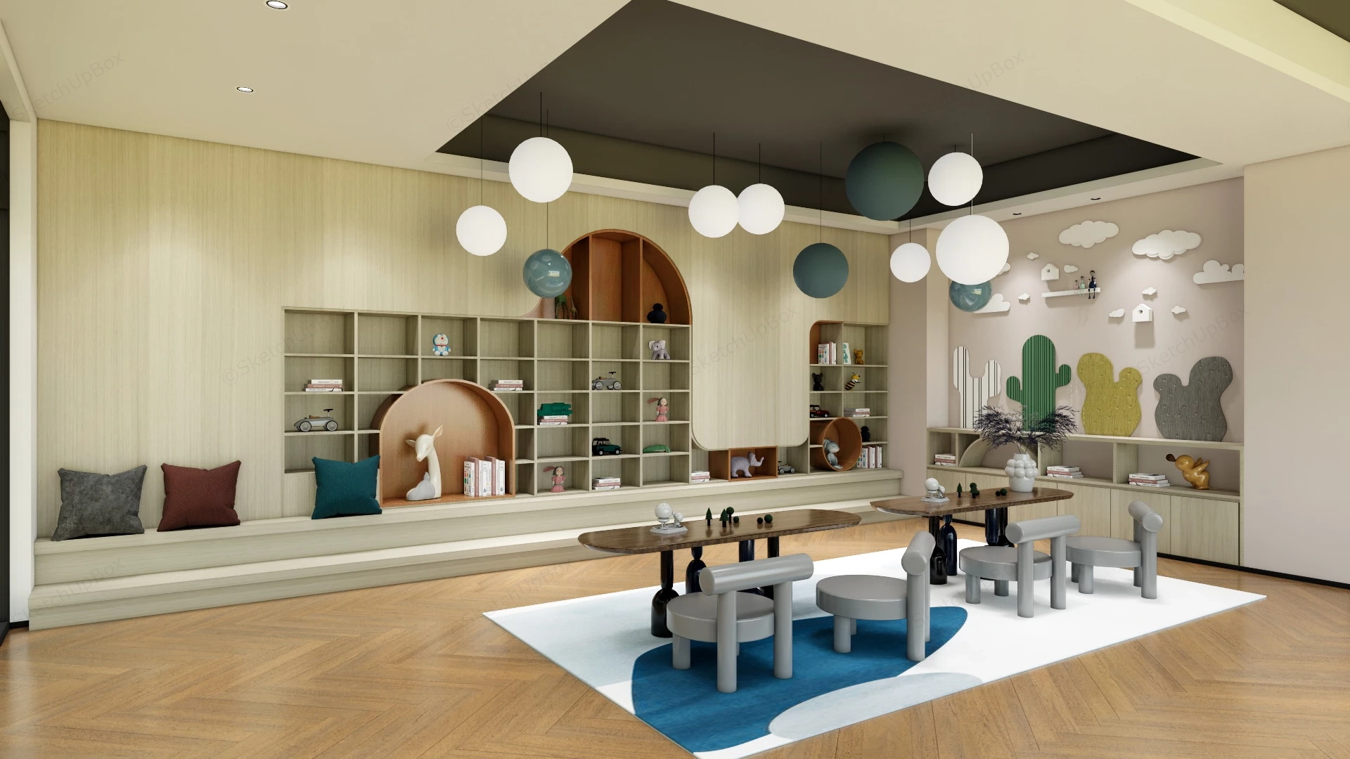 Preschool Activity Room sketchup model preview - SketchupBox