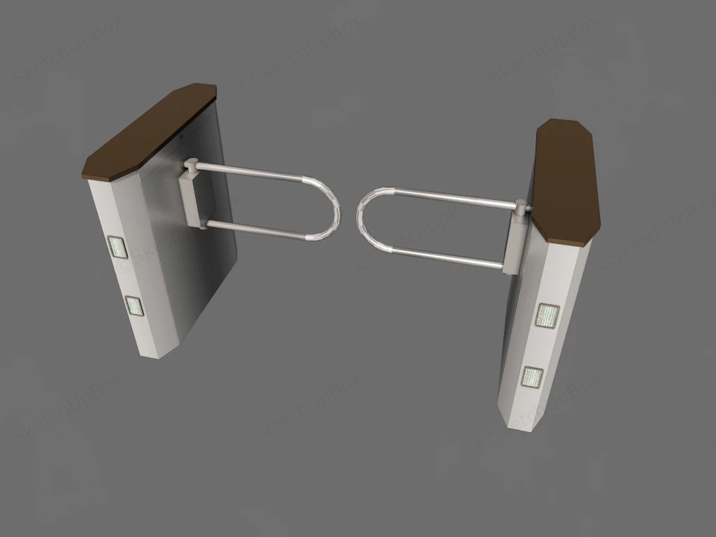 Swing Barrier Turnstile sketchup model preview - SketchupBox