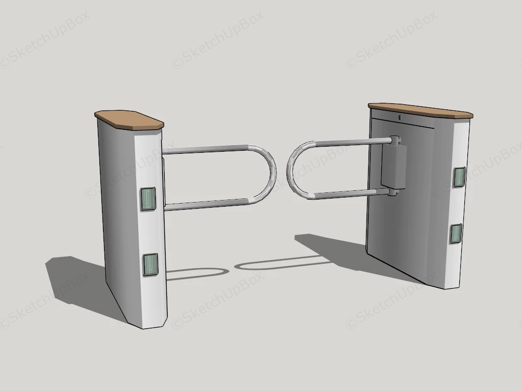 Swing Barrier Turnstile sketchup model preview - SketchupBox