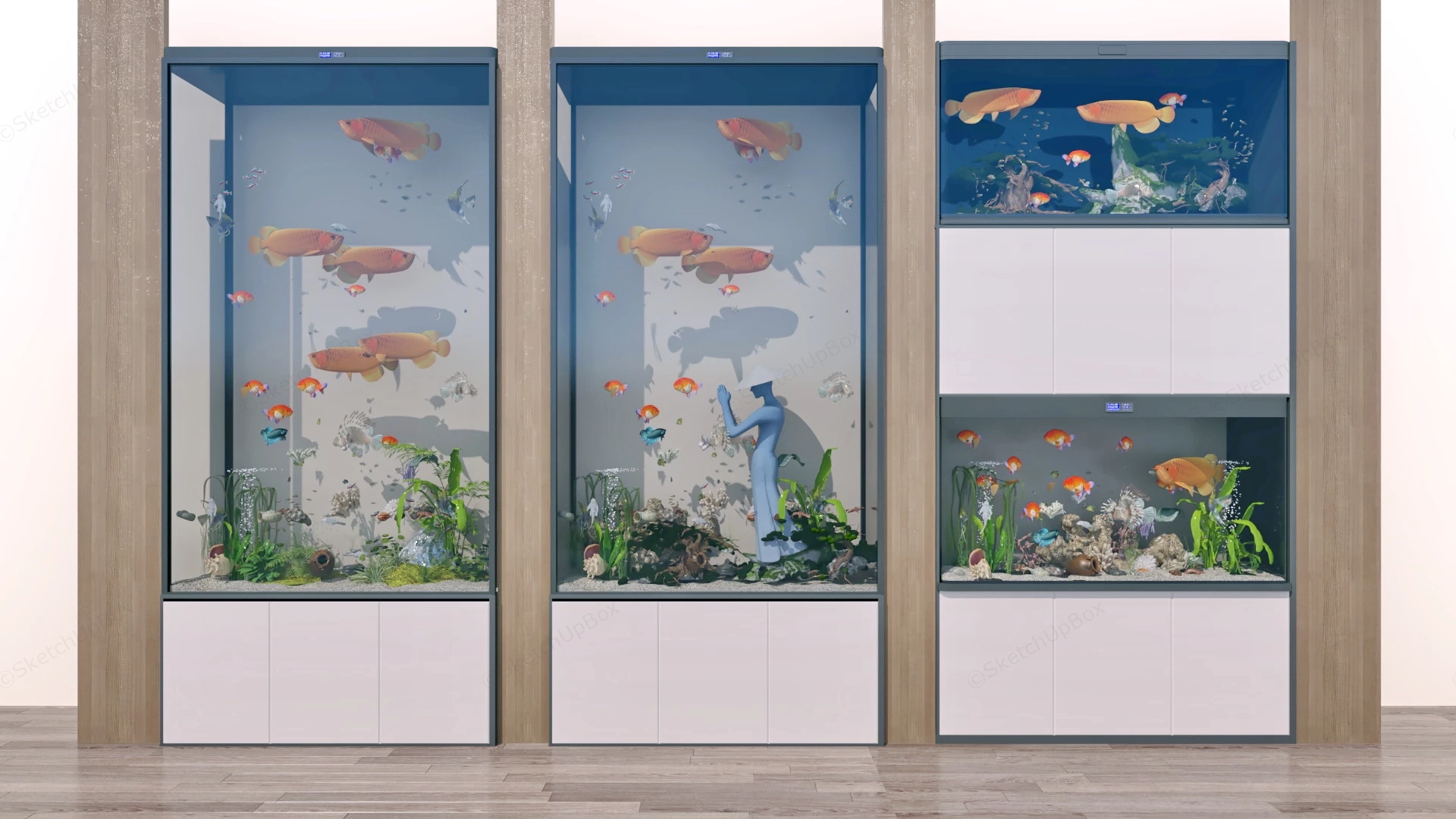 Tall Large Aquarium sketchup model preview - SketchupBox
