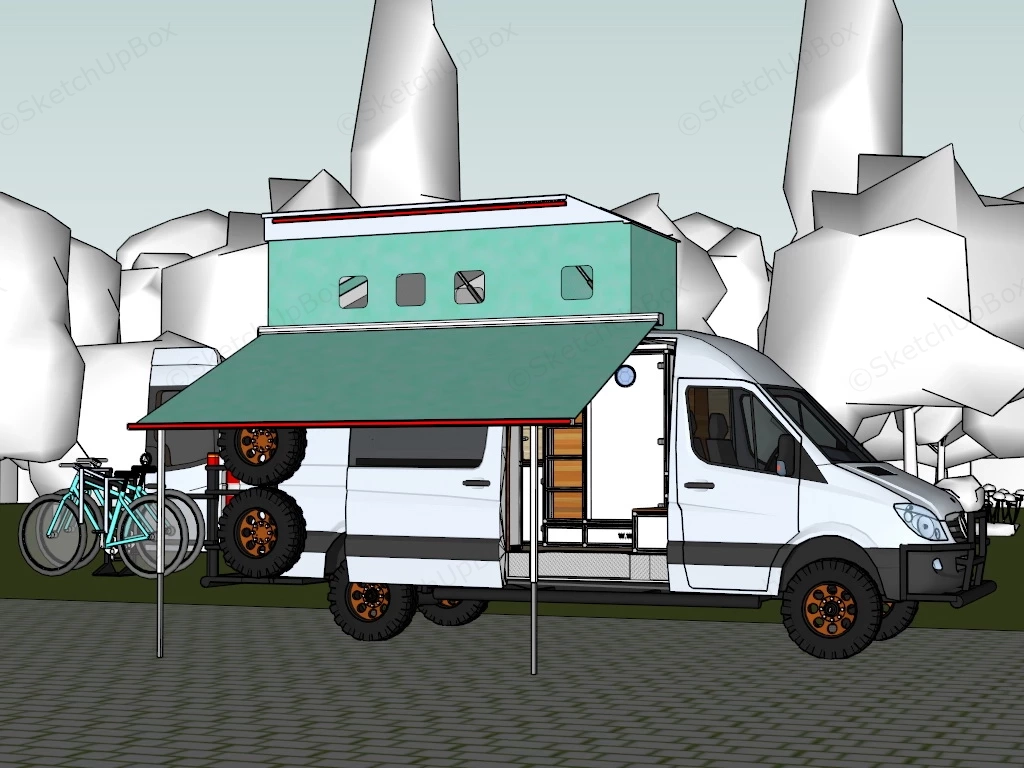 Small Camper Van sketchup model preview - SketchupBox
