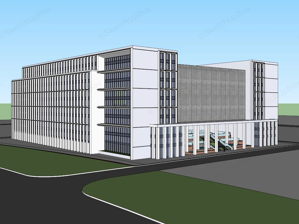 Modern Corporate Office Building sketchup model preview - SketchupBox