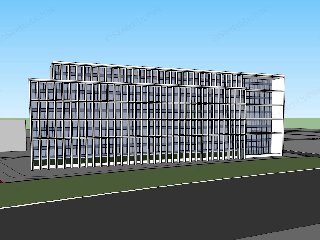 Modern Corporate Office Building sketchup model preview - SketchupBox