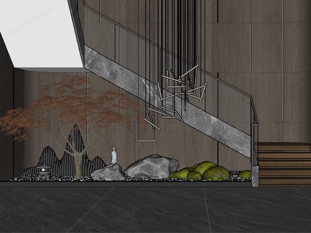 Under Stair Indoor Garden sketchup model preview - SketchupBox