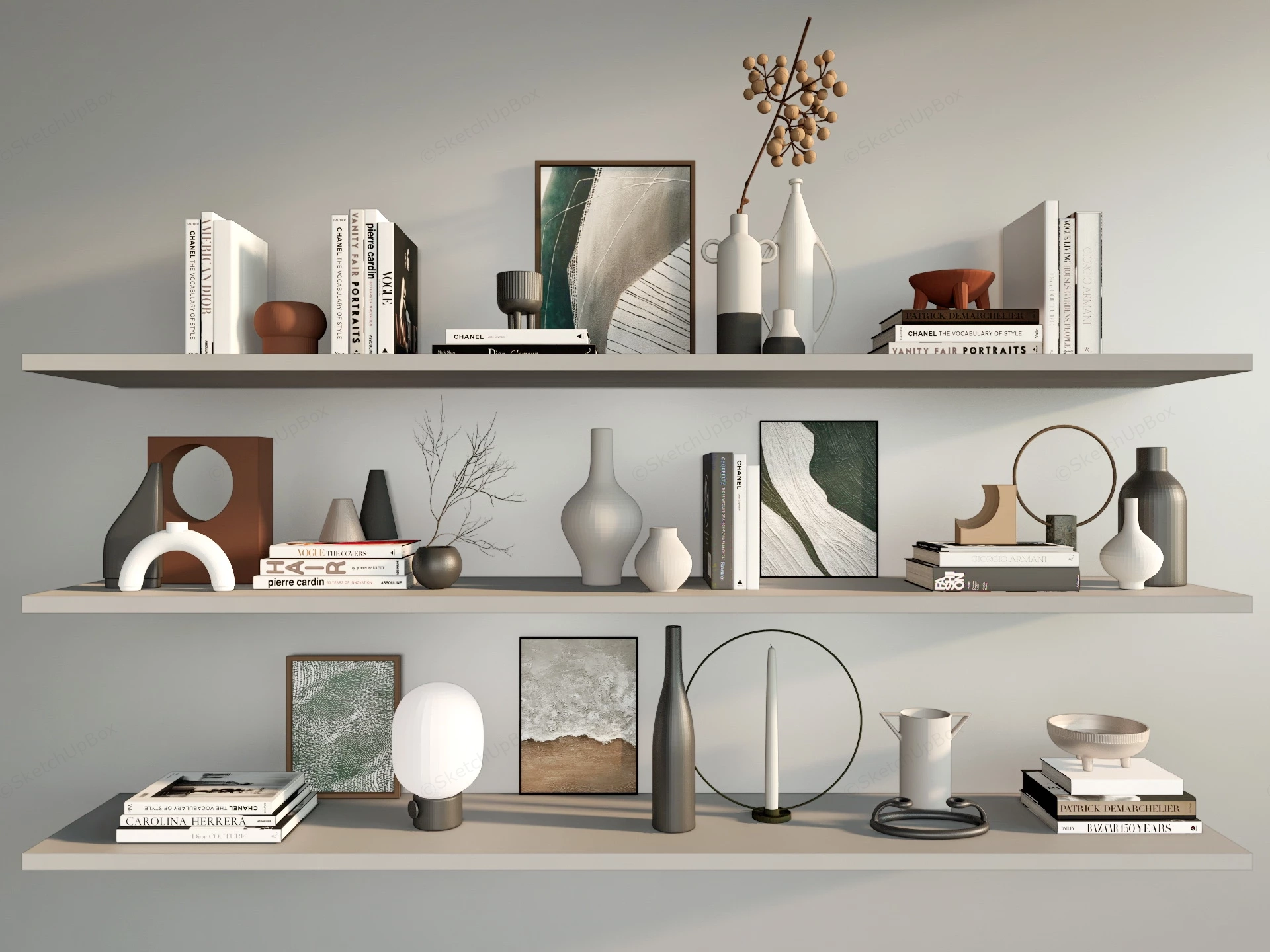 Floating Wall Mount Shelf Decor sketchup model preview - SketchupBox