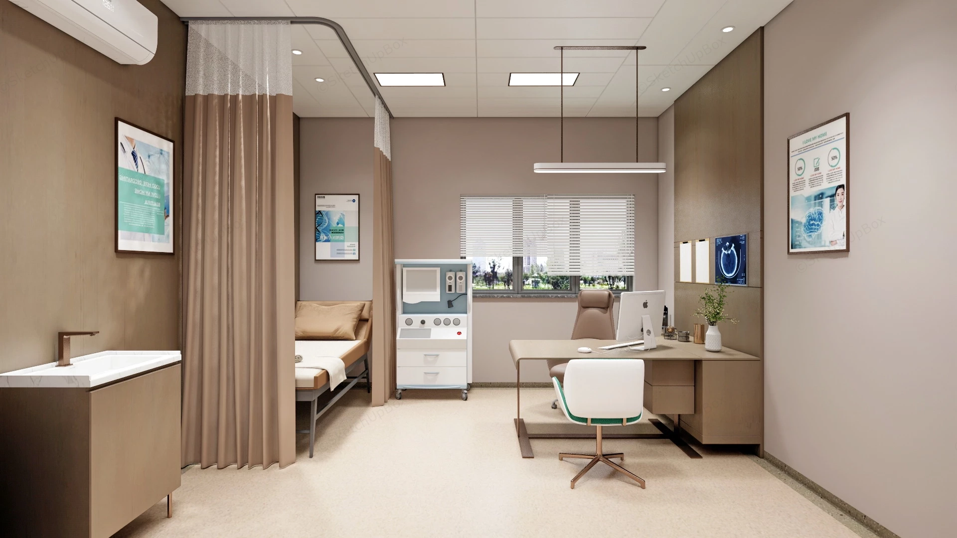 Doctor Consulting Room Design sketchup model preview - SketchupBox