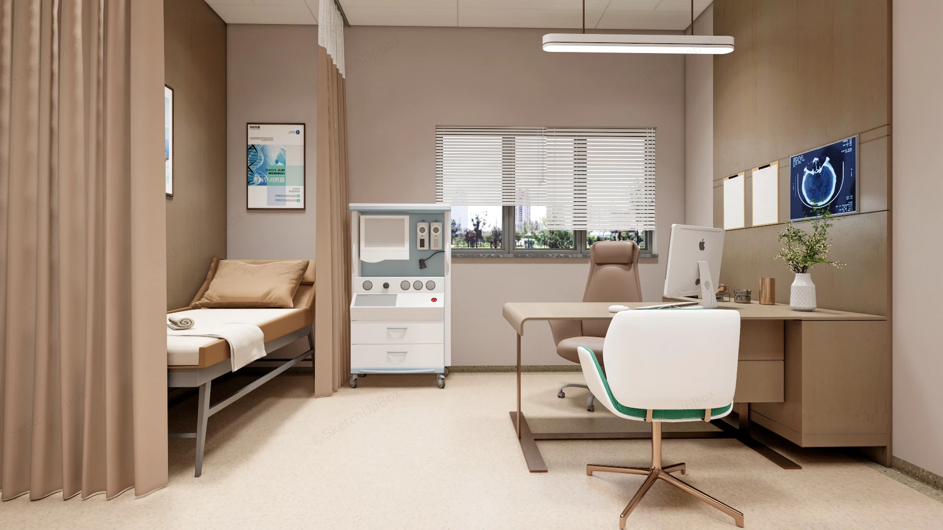 Doctor Consulting Room Design sketchup model preview - SketchupBox