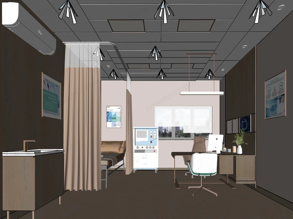 Doctor Consulting Room Design sketchup model preview - SketchupBox