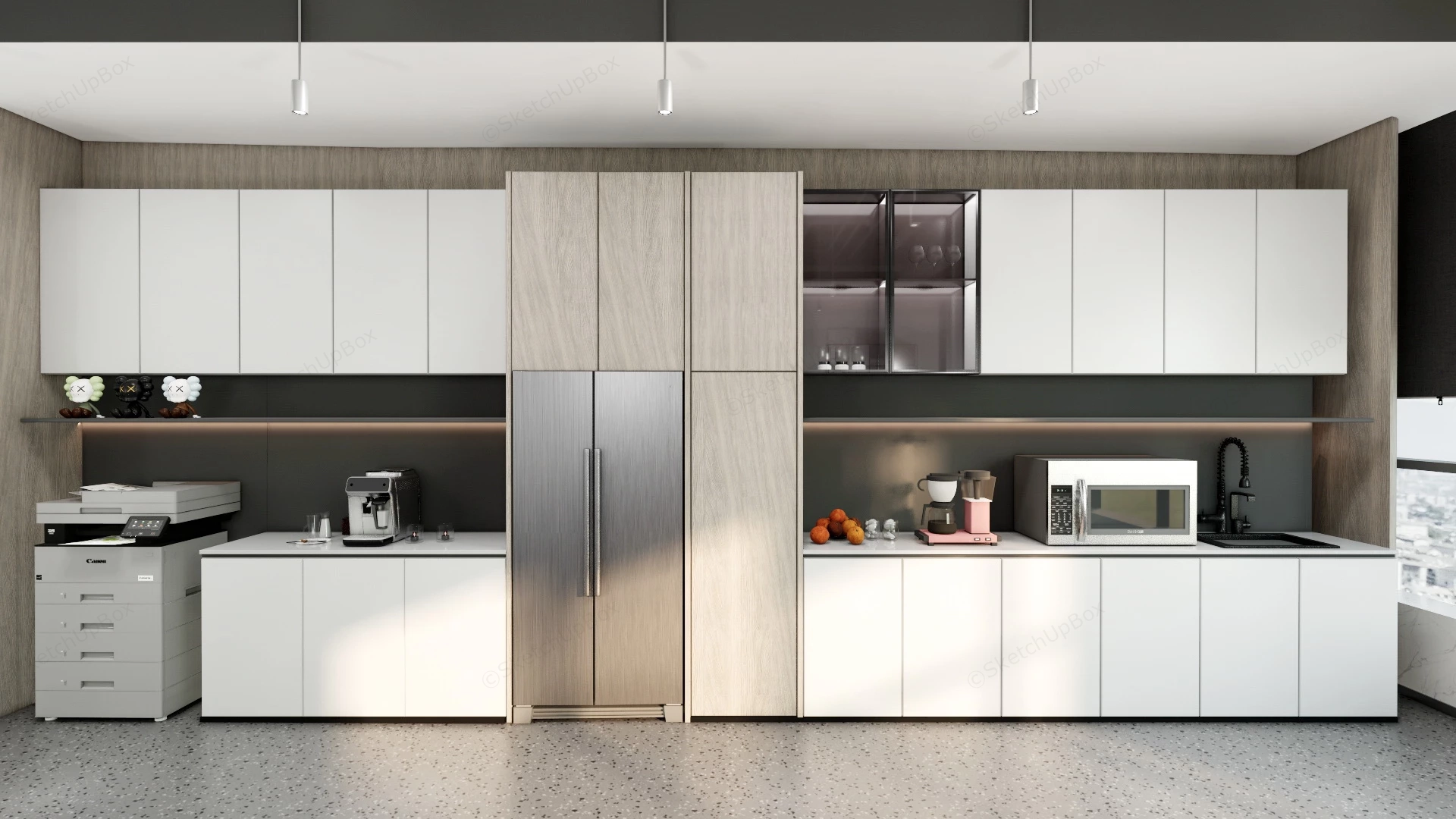 Employee Break Room sketchup model preview - SketchupBox