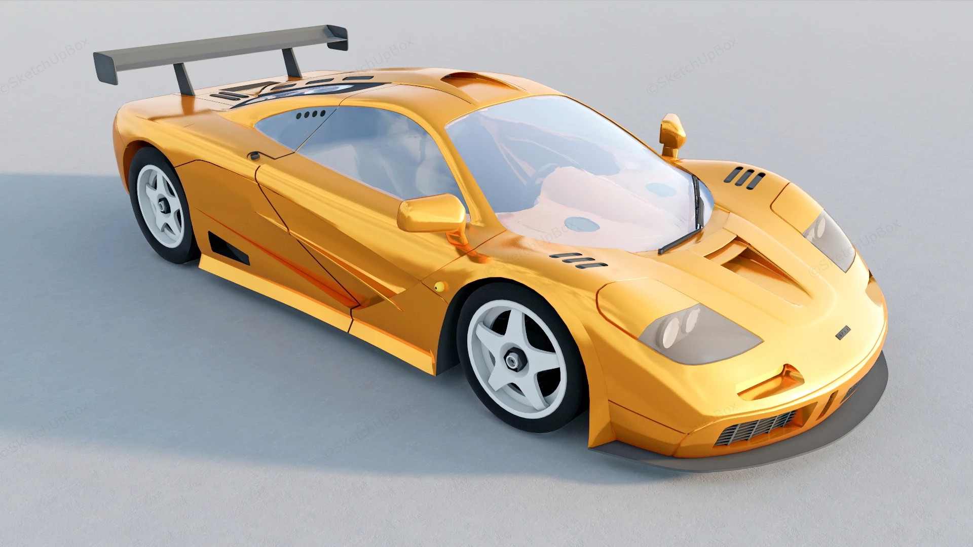 McLaren F1 GTR Orange sketchup model preview - SketchupBox