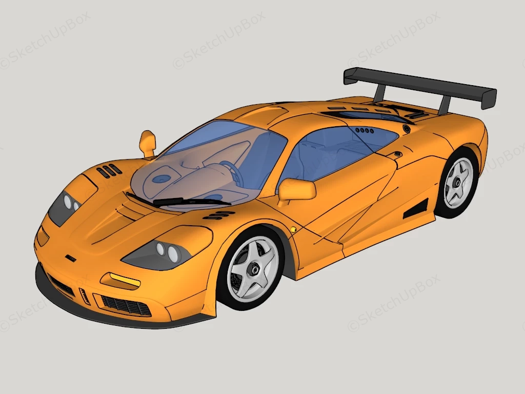 McLaren F1 GTR Orange sketchup model preview - SketchupBox
