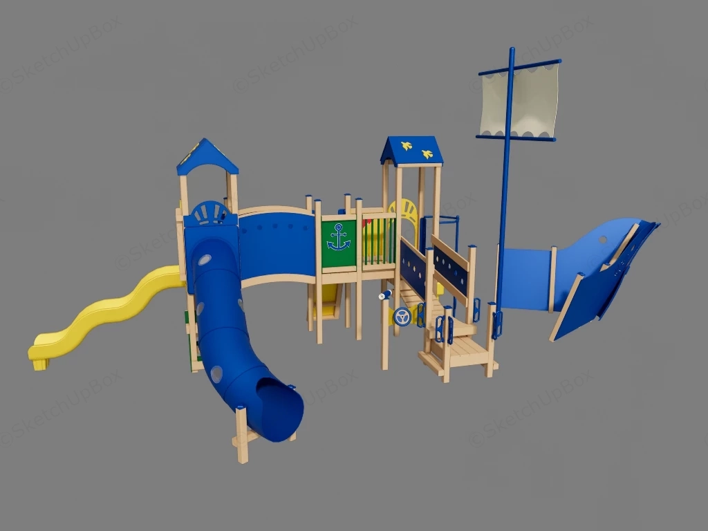 Pirate Ship Playset sketchup model preview - SketchupBox