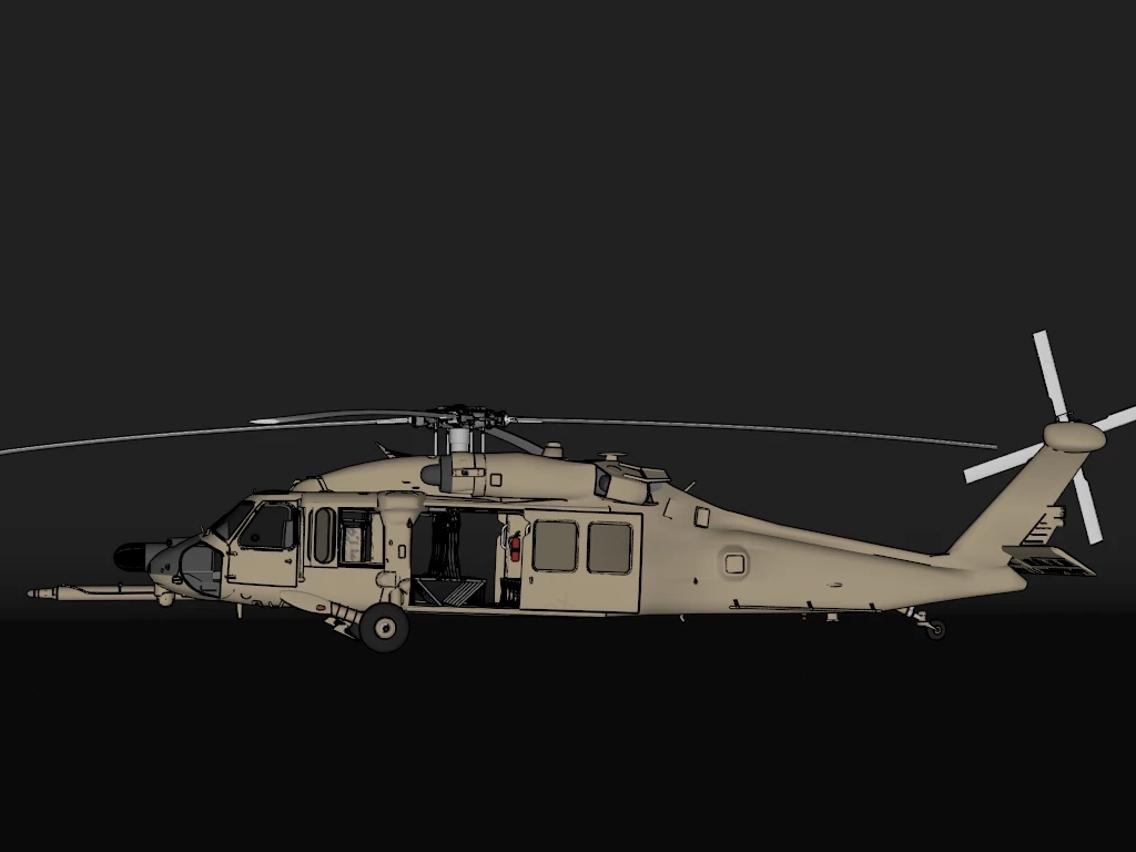 Black Hawk Helicopter sketchup model preview - SketchupBox