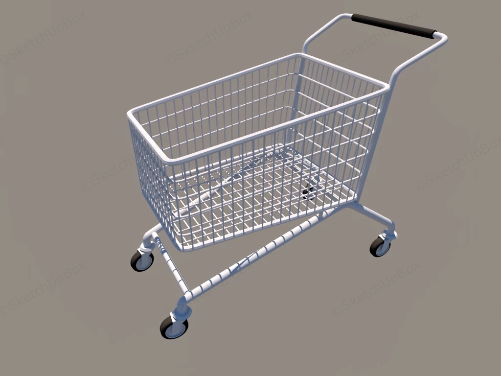 Steel Shopping Cart sketchup model preview - SketchupBox