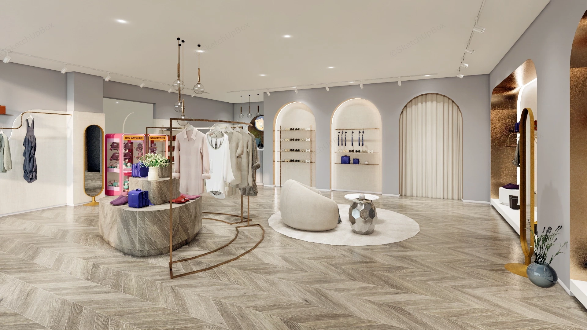 Women Fashion Clothing Store sketchup model preview - SketchupBox