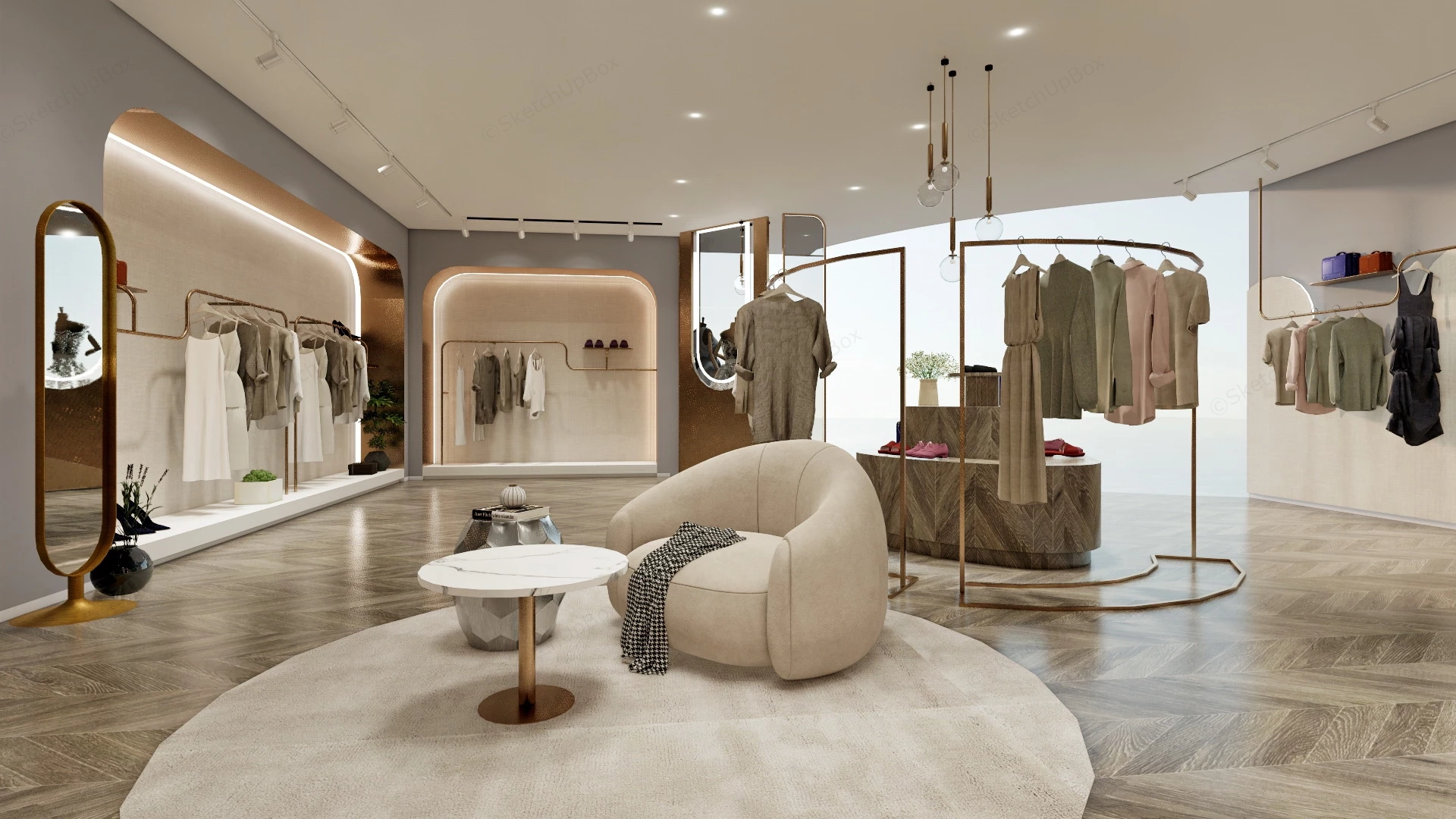 Women Fashion Clothing Store sketchup model preview - SketchupBox