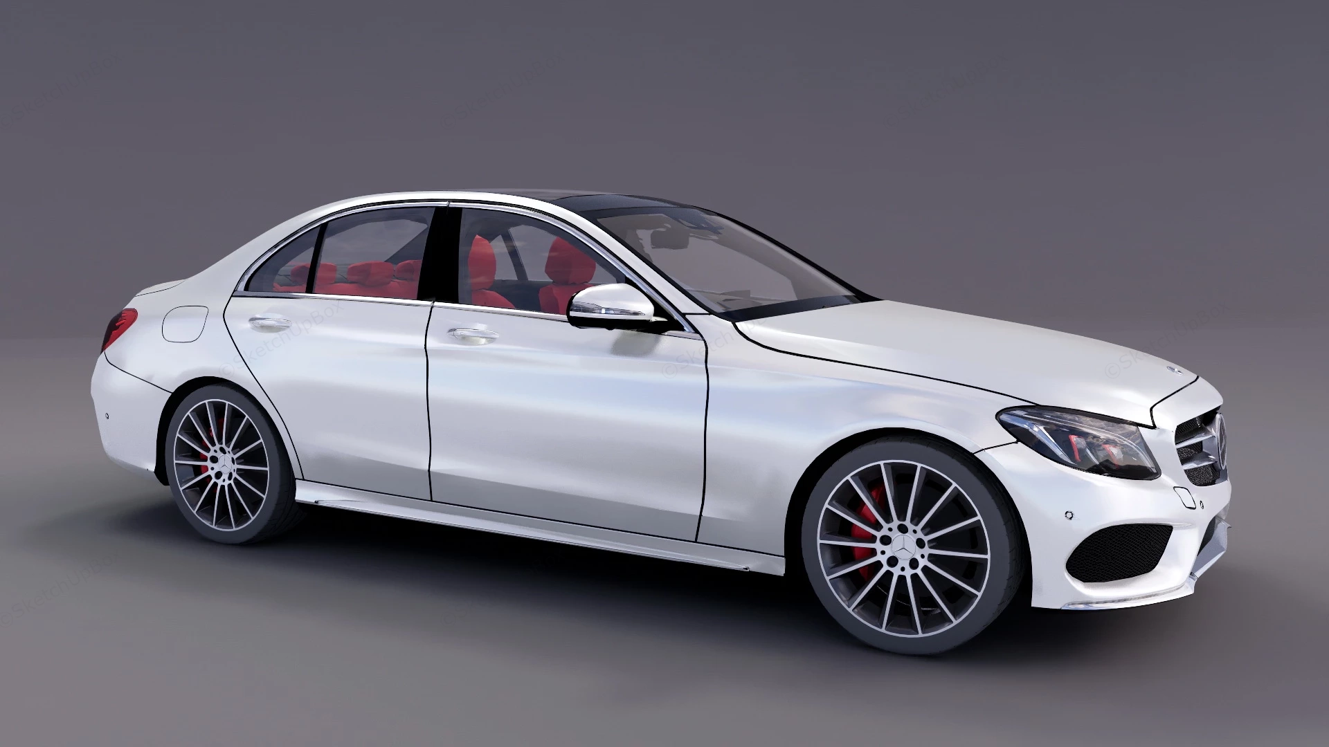 Mercedes Luxury Sedan sketchup model preview - SketchupBox