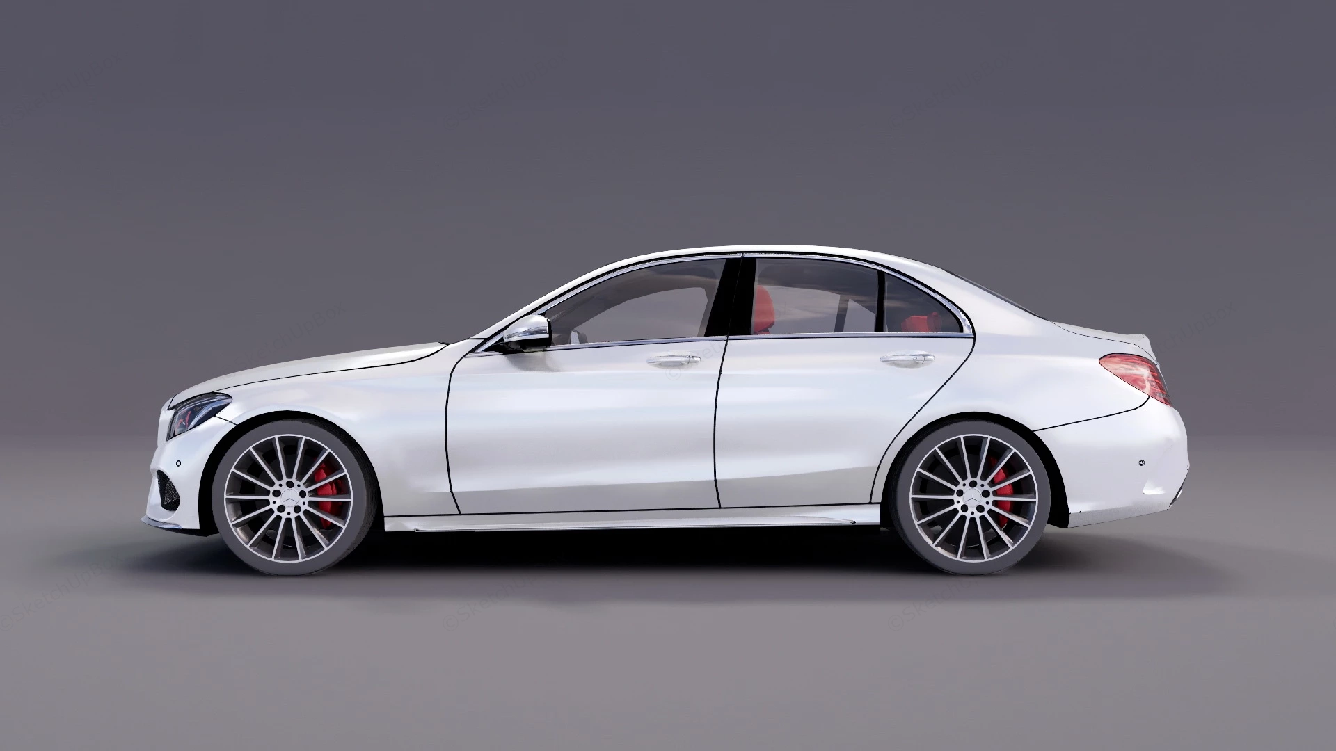 Mercedes Luxury Sedan sketchup model preview - SketchupBox