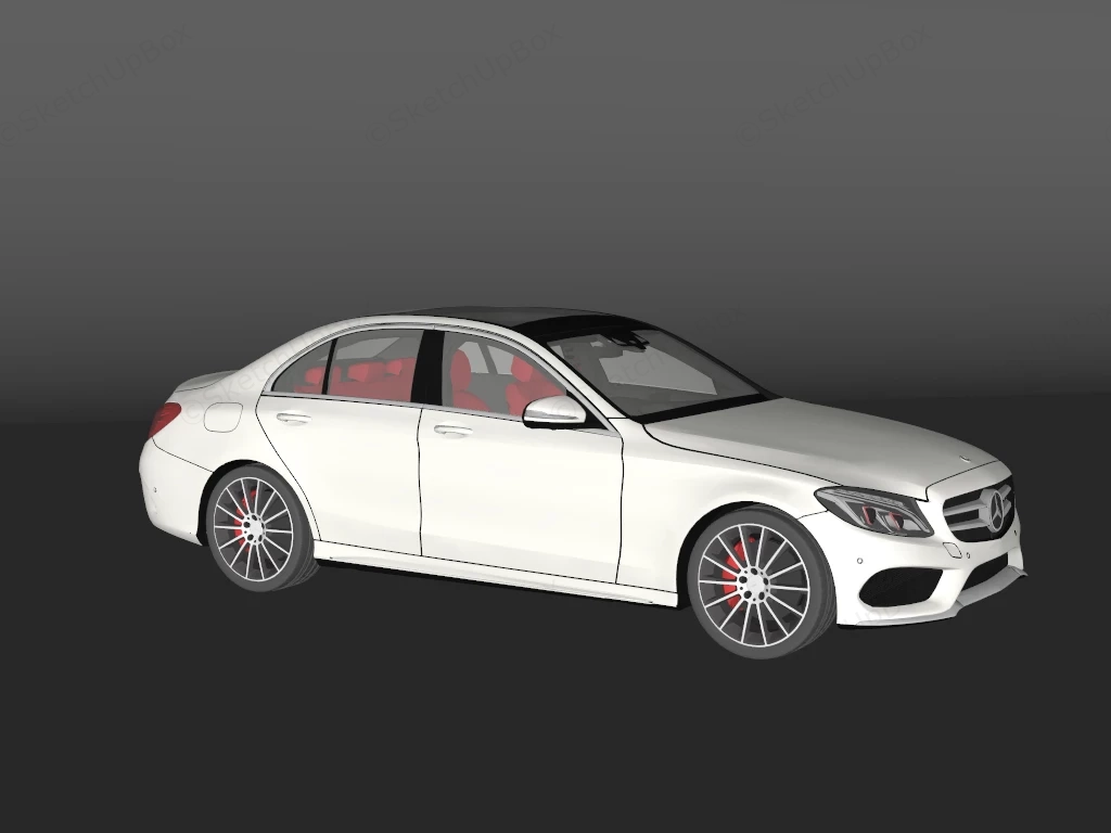 Mercedes Luxury Sedan sketchup model preview - SketchupBox
