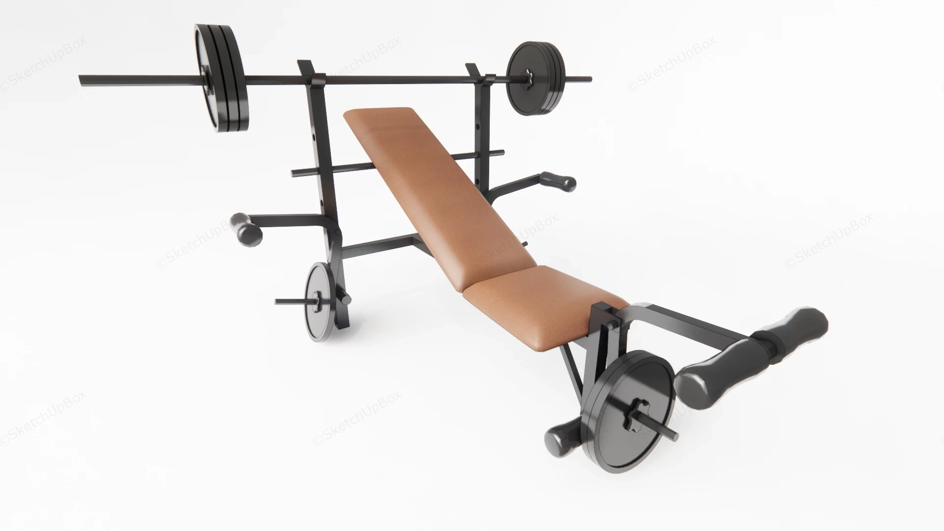 Bench Press Equipment sketchup model preview - SketchupBox