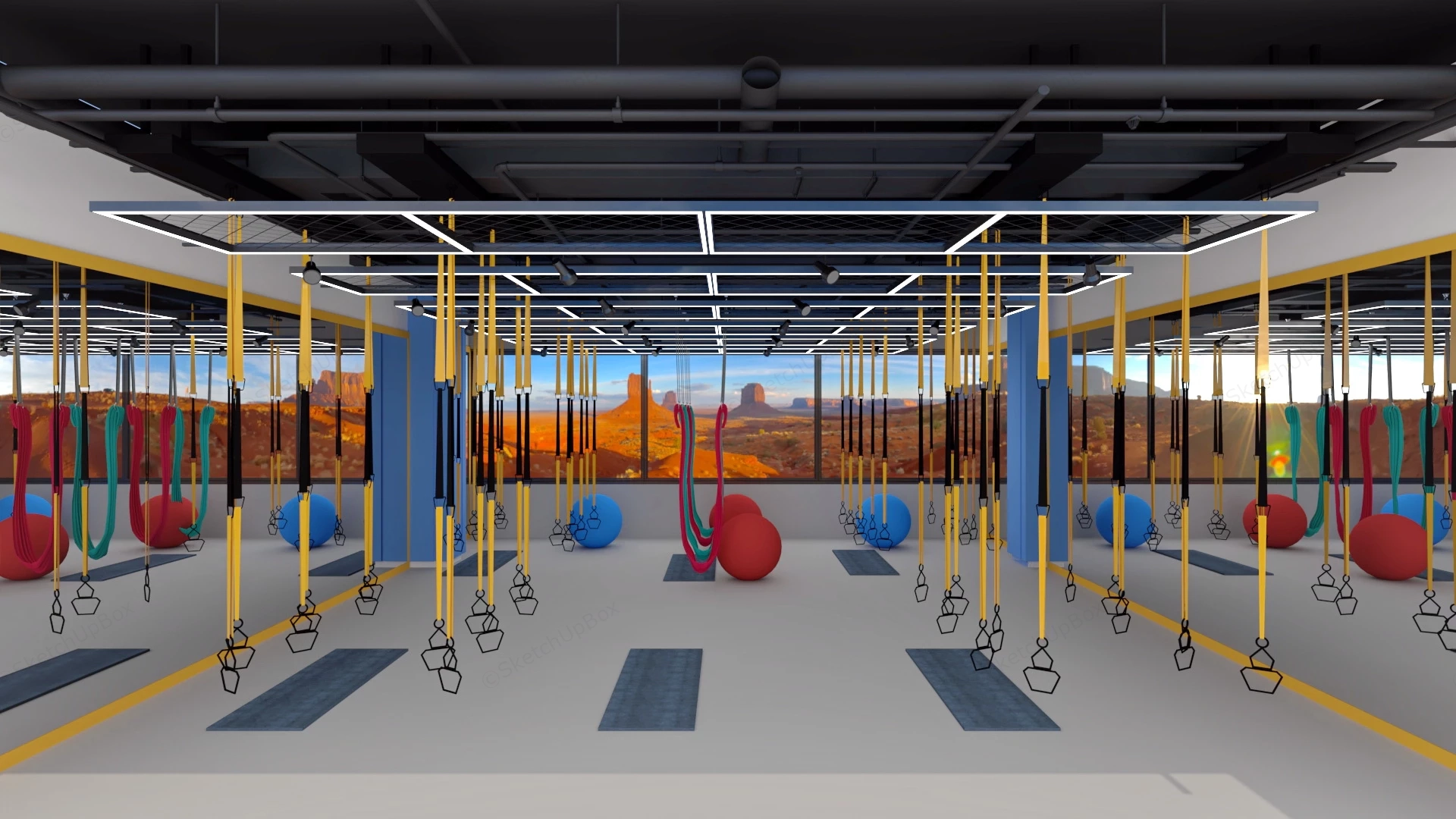 Yoga Studio Design sketchup model preview - SketchupBox