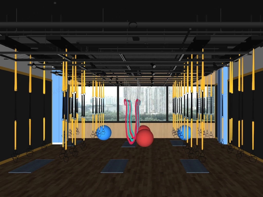 Yoga Studio Design sketchup model preview - SketchupBox