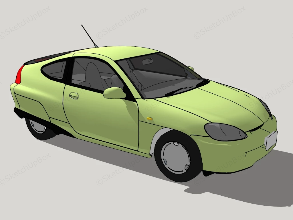 Green Coupe Car sketchup model preview - SketchupBox