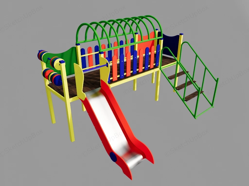 Colorful Playground Slide sketchup model preview - SketchupBox