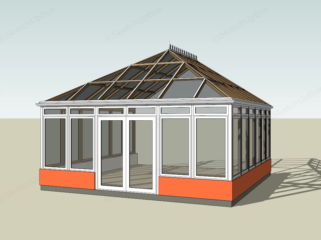 Residential Greenhouse sketchup model preview - SketchupBox