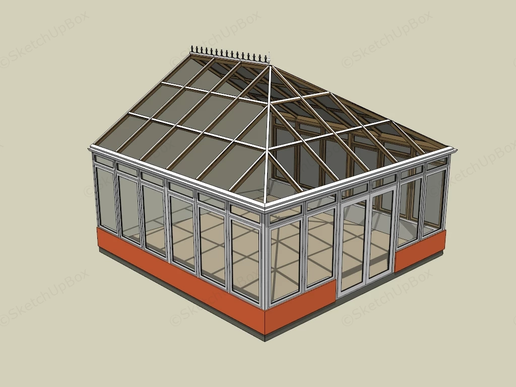 Residential Greenhouse sketchup model preview - SketchupBox