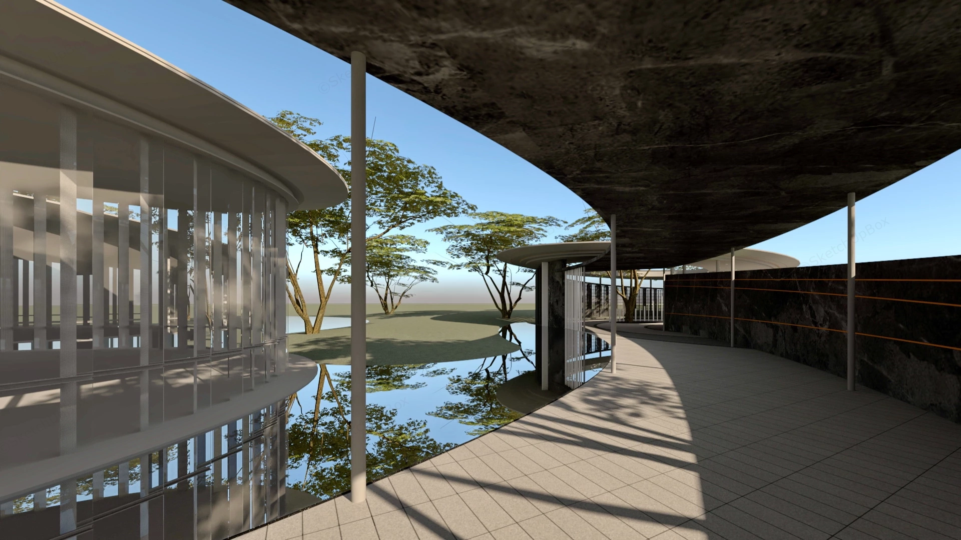 Landscape Pavilion Design sketchup model preview - SketchupBox